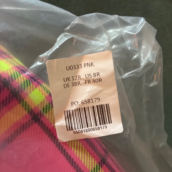 NWT Boden Cheltenham Trench Coat bright pink plaid 8 M - Picture 8 of 10